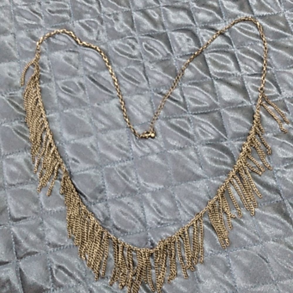 Vintage Tassle style Dark golden color long Necklace